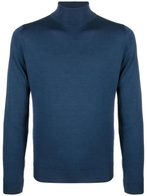 John Smedley roll-neck merino jumper