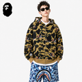 BAPE 1st Camo Shark Zip Hoodie - Green & Yellow