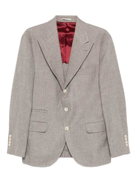 Brunello Cucinelli three-button wool blazer