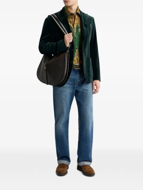 ETRO single-breasted jacket in stretch cotton velvet