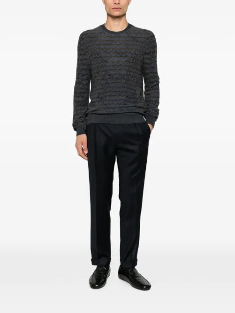Emporio Armani signature capsule collection jacquard virgin-wool jumper