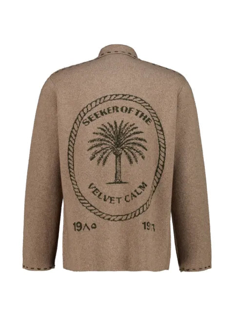 Baziszt Seeker intarsia-knit cashmere cardigan