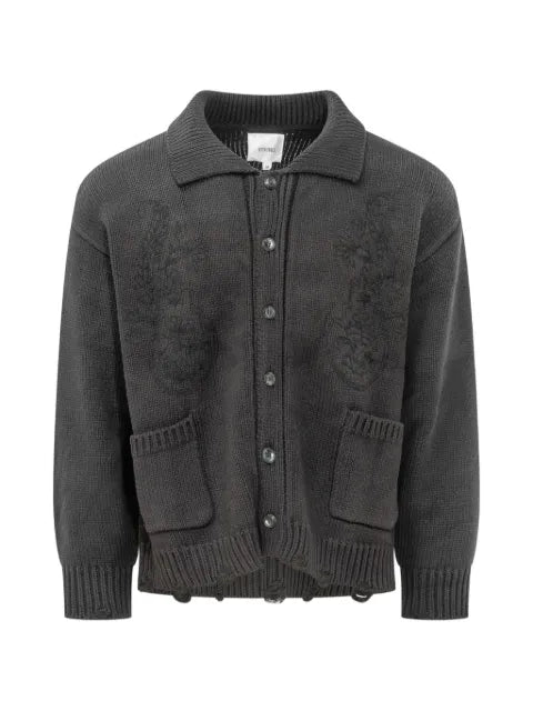 FOUND distressed cardigan