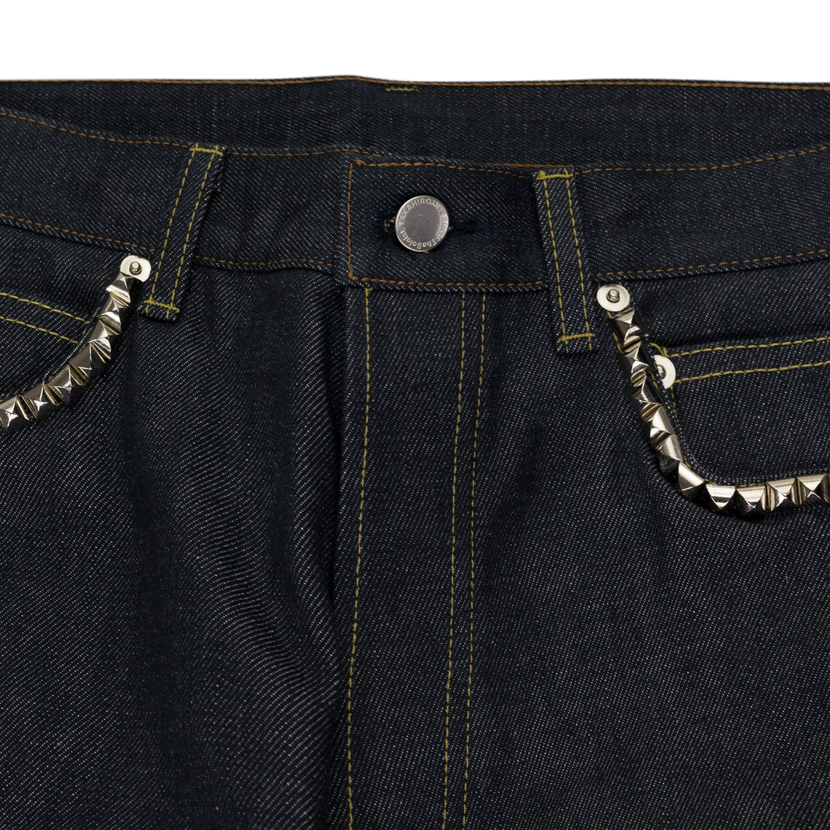 Blue Selvedge Baggy Jean.(Studs) Blue