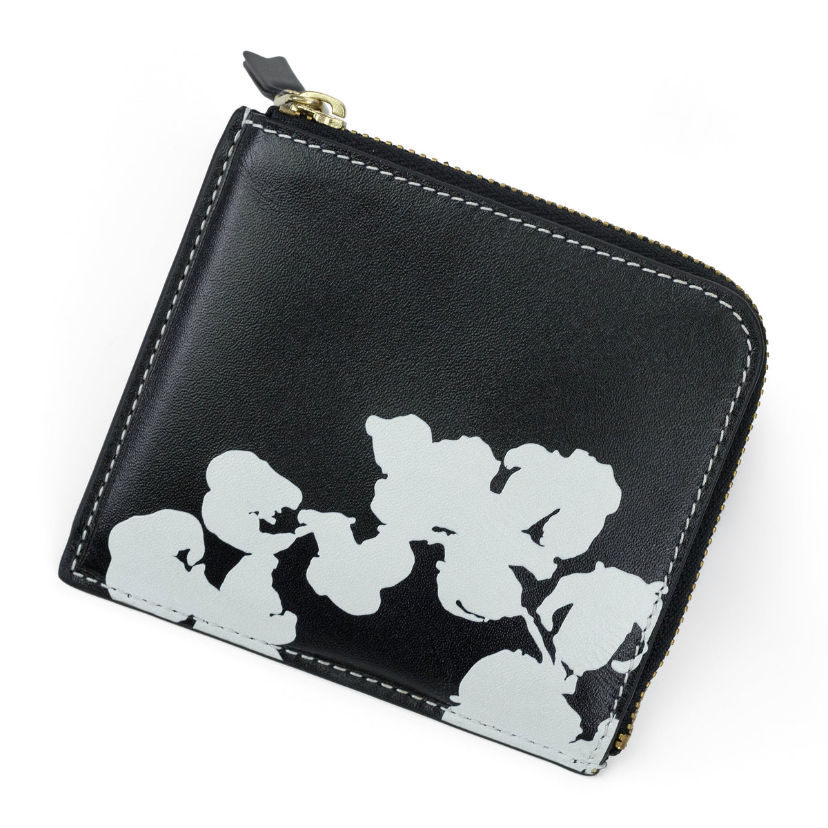 Black Cotton Wreath Wallet