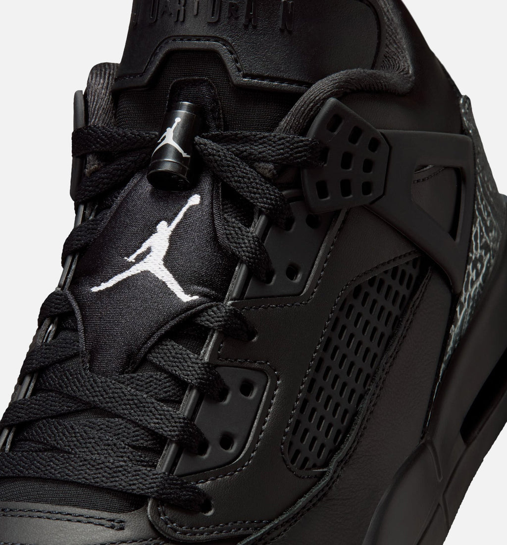 Jordan Spizike Low - Men's Basketball Shoe (Black/Black/Metallic Silver)