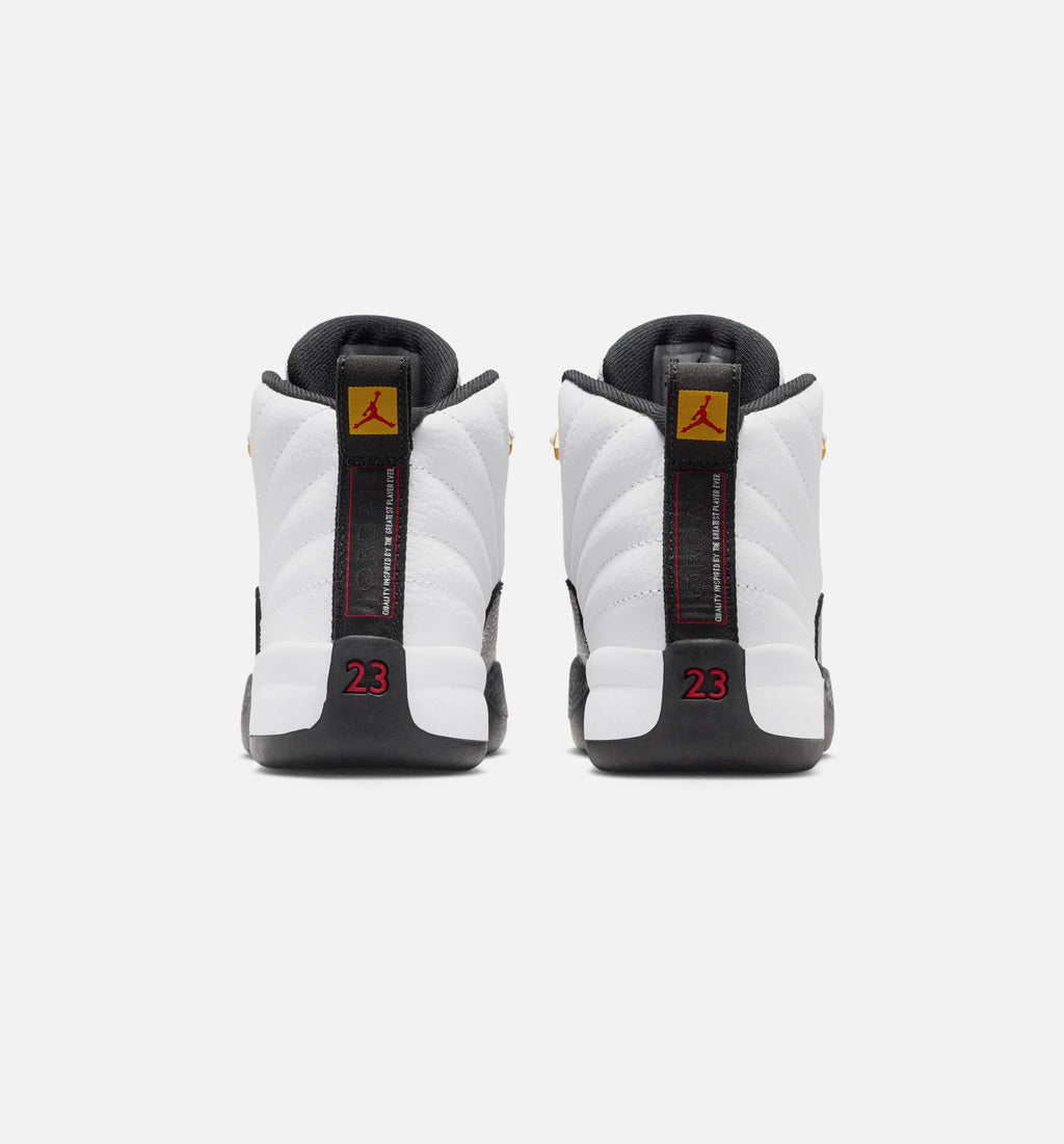 Air Jordan 12 Retro Taxi Infant/Toddler Lifestyle Shoe - White/Black/Taxi