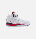 Air Jordan 5 Retro 'Fire Red' Grade School - White/Fire Red/Black
