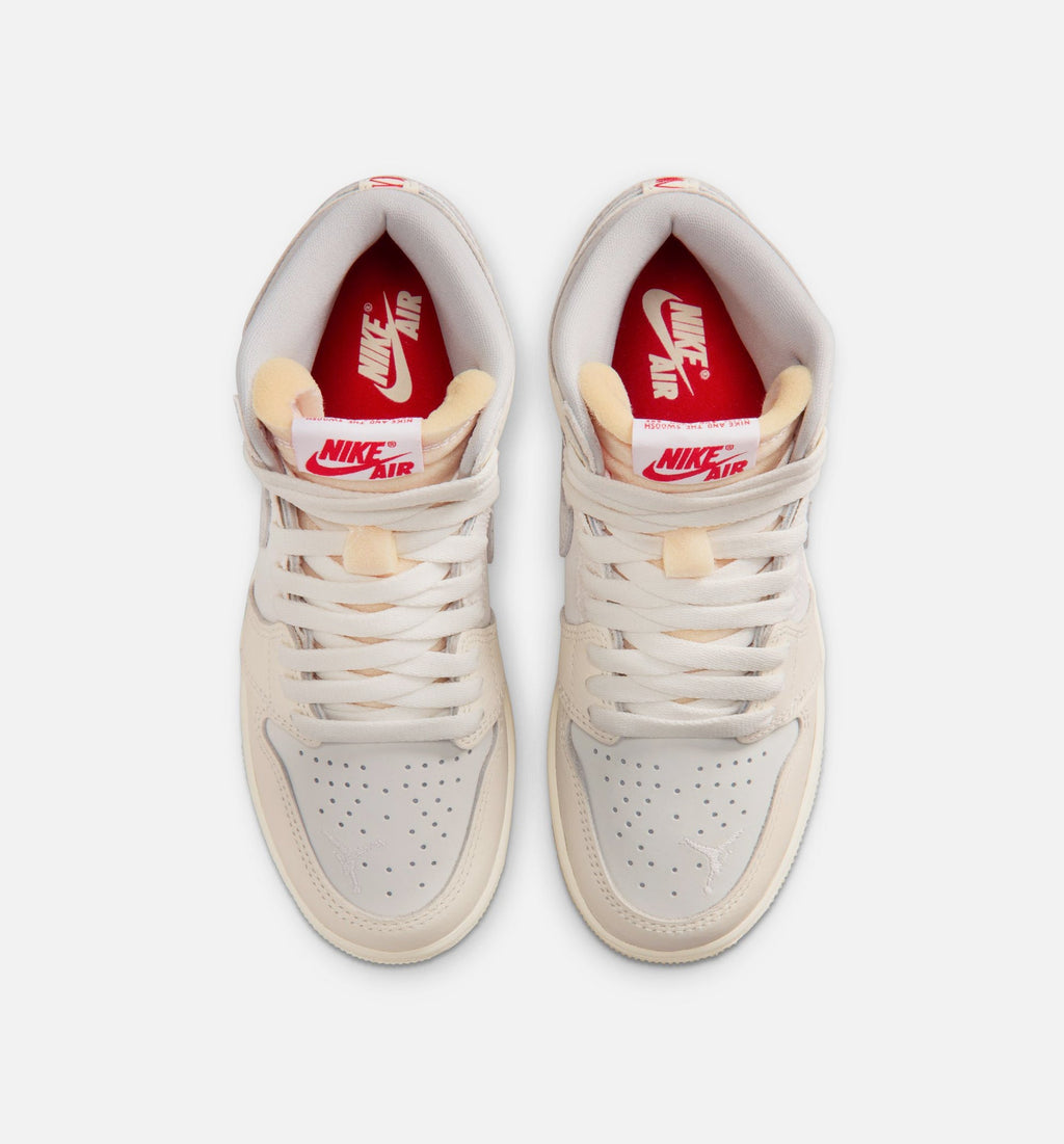 Air Jordan 1 Retro High OG Sail – Grade School Lifestyle Shoe in Sail/University Red/Pale Ivory/Coconut Milk/Phantom