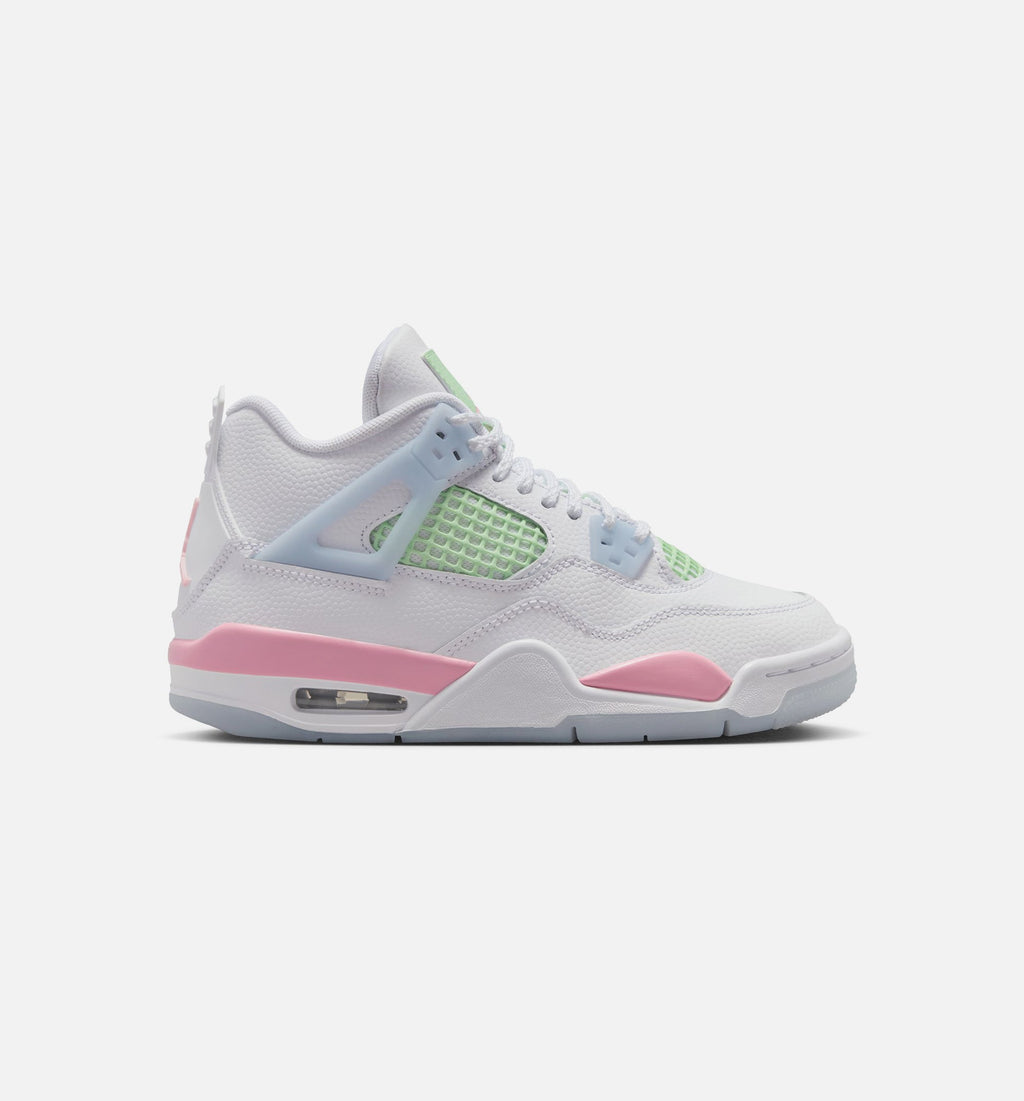 Air Jordan 4 Retro Medium Soft Pink Kids' Shoes - White/Pink/Blue