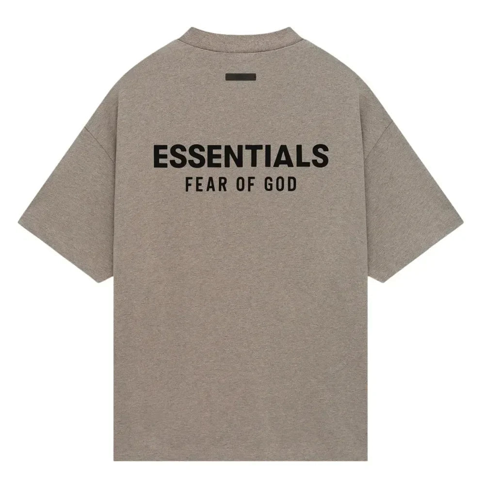 Fear Of God Essentials Jersey Crewneck Tee Heather Grey