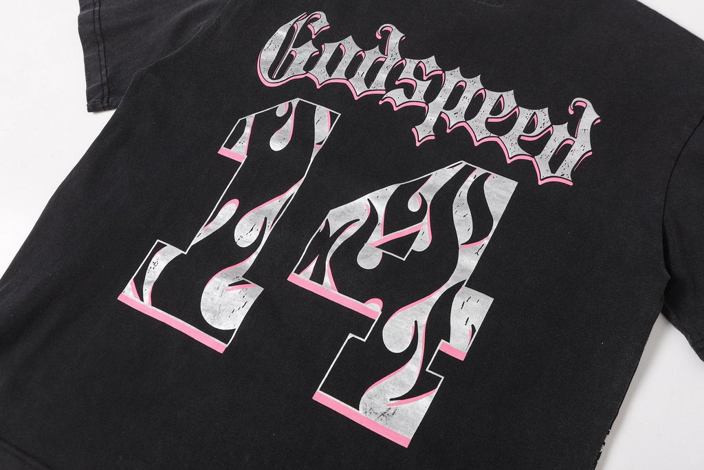 Godspeed Skeleton Basketball Number 14 T-Shirt
