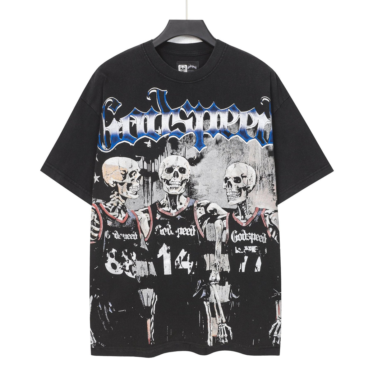 Godspeed Skeleton Basketball Number 14 T-Shirt