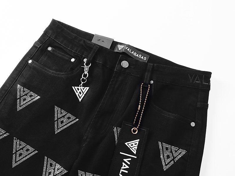 VALABASAS Rhinestone Triangle Jeans