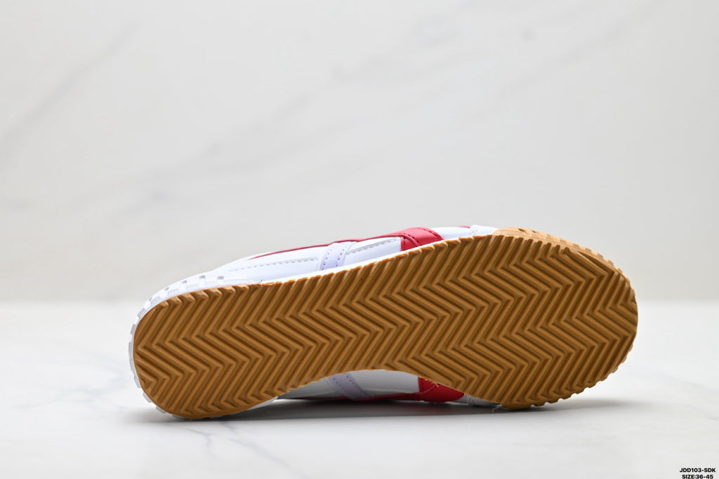 Onitsuka Tiger Retro Low Top White Red Gum Unisex Shoes Style 01