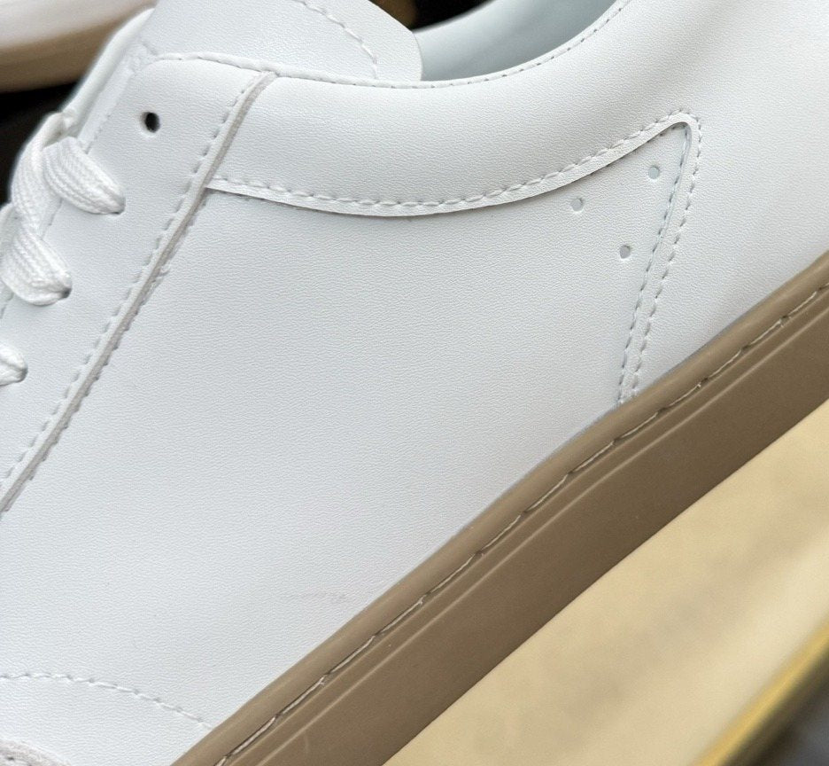 Dolce & Gabbana White Tan Sole Sneakers