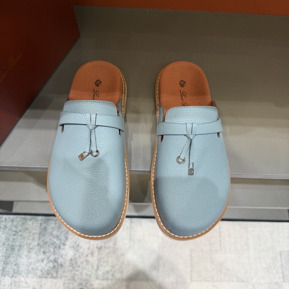Backless Loafers with Layered Vamp Strap