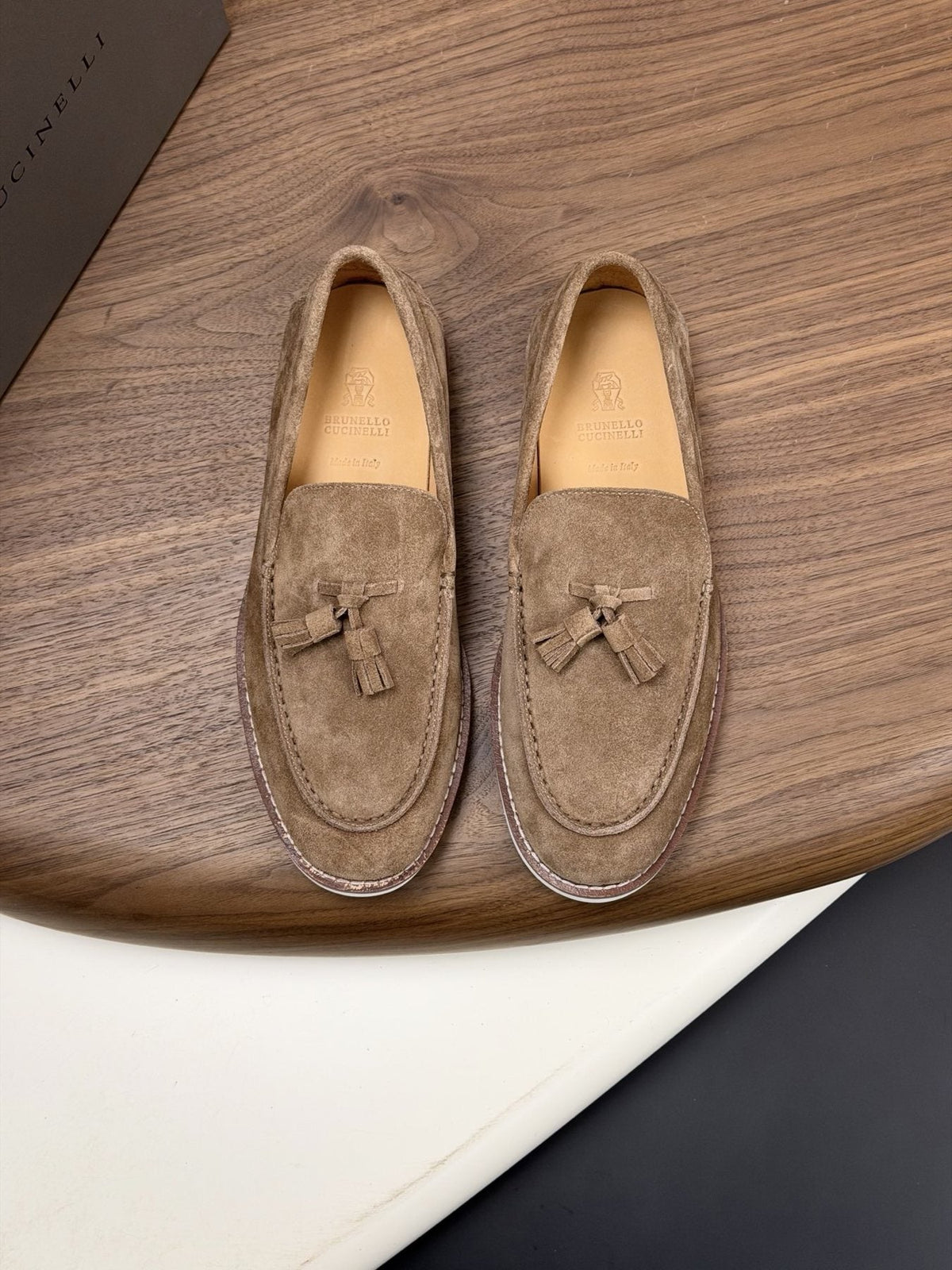 Brunello Cucinelli Brown Tassel Loafers