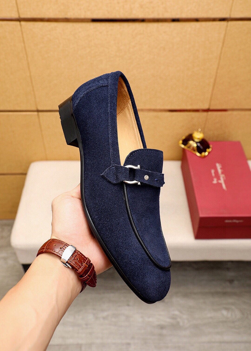 Ferragamo Metal-Accent Loafers