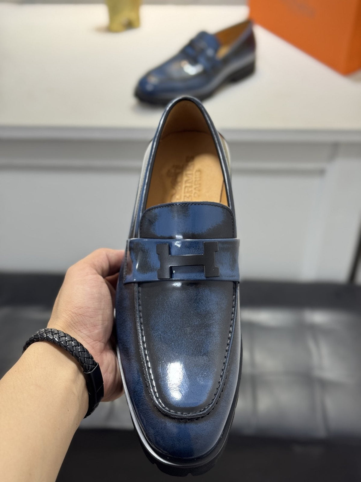 Hermès Men's Lug Sole Loafers